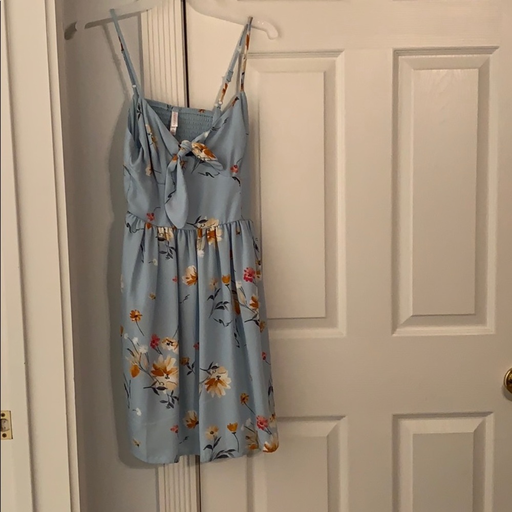 blue floral sundress
